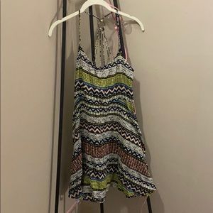 Vintage LF Aztec Strappy Back Skater Dress